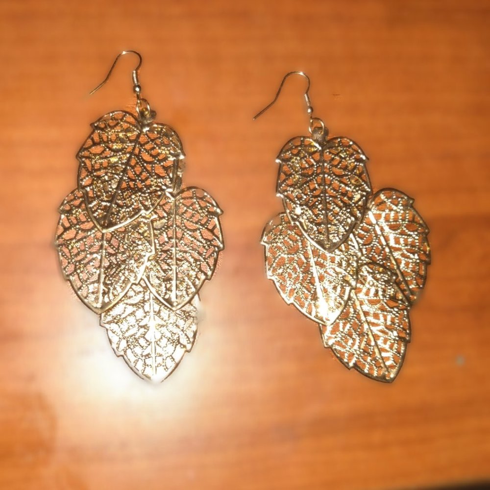 Gold Leaf Earrings